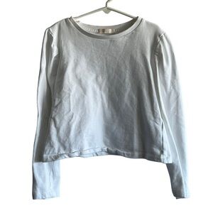 Kid's Gianni Bini GB Girls White Puff Sleeve Sweatshirt